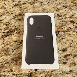 New Apple iPhone Leather Case Gray